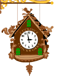 Little House Clock GIF