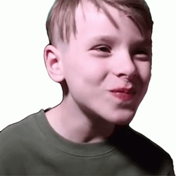 Little Kid Holding In Laugh GIF