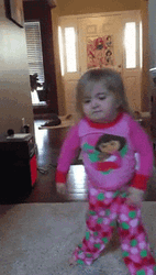 Little Kid Practicing As Modelo GIF
