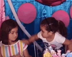 Little Kid Pull Hair On A Party GIF