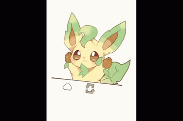 Little Leafeon Slamming Table GIF