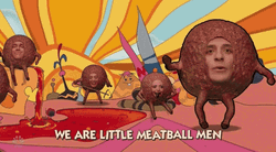 Little Meatball Men Dancing GIF