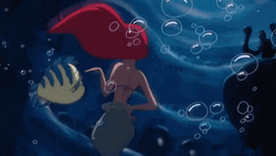 Little Mermaid Ariel And Flounder Dancing GIF
