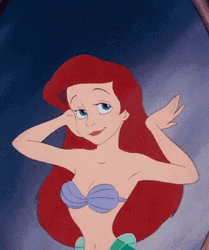 Little Mermaid Ariel Flipping Her Hair GIF