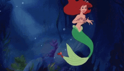 Little Mermaid Ariel Swimming Stunt GIF