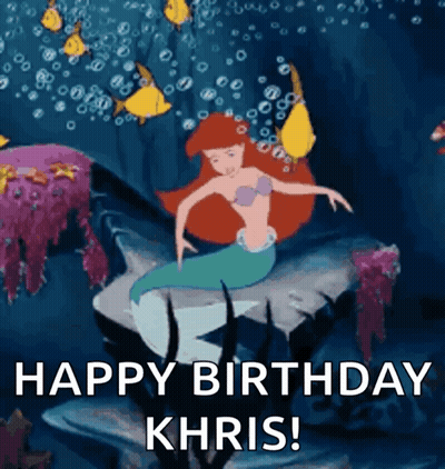 Little Mermaid Happy Birthday Khris GIF