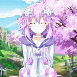 Little Neptune Purple Hair Anime GIF