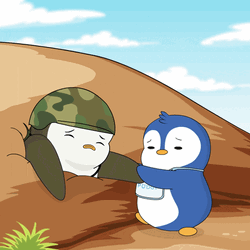 Little Penguins Struggle Bus GIF