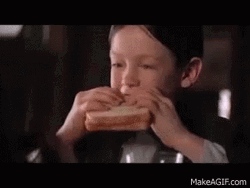 Little Rascals Alfalfa Eating Sandwich  GIF