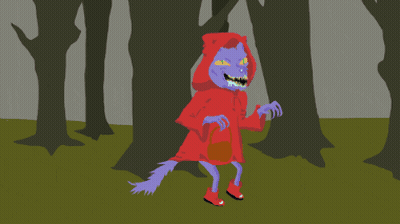 Little Red Riding Hood In The Woods GIF