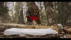 Little Sasquatch Jumping Hooray GIF