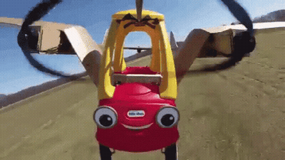 Little Tikes Car Pulled By Propeller GIF