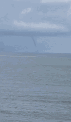 Little Tornado At Sea During Thunderstorm GIF
