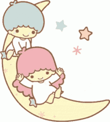 Little Twin On The Moon Cartoon GIF