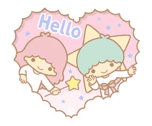 Little Twin Star Hello GIF