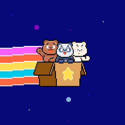 Little We Bare Bears As Neon Cat GIF
