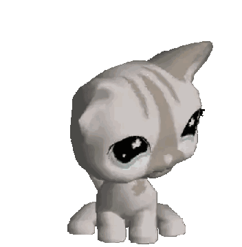 Littlest Pet Shop Cat With Sad Look Sticker