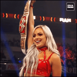 Liv Morgan Raising Championship Belt GIF