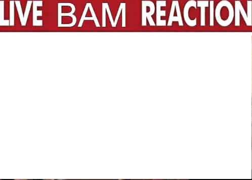 Live Bam Reaction Poster Sticker