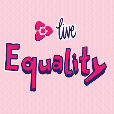Live Equality On Pink Background GIF