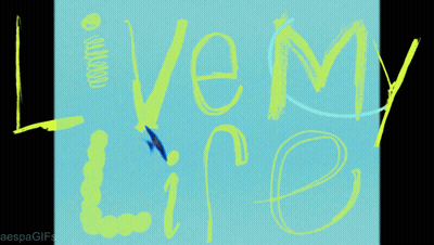 Live My Life Chalk Words GIF