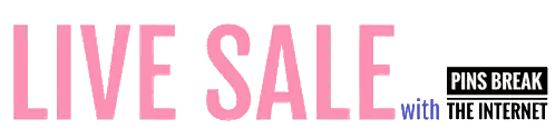 Live Sale Pins Break Sign Sticker