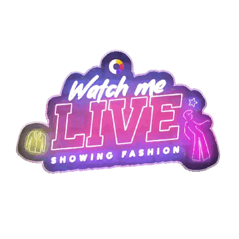 Live Showing Fashion Sign Sticker