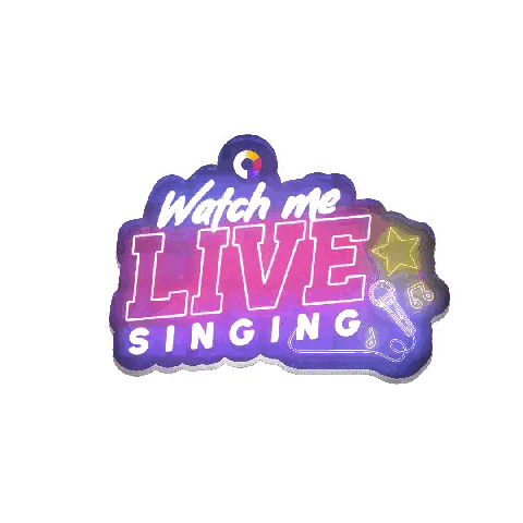 Live Singing Sign With Microphone And Star Sticker