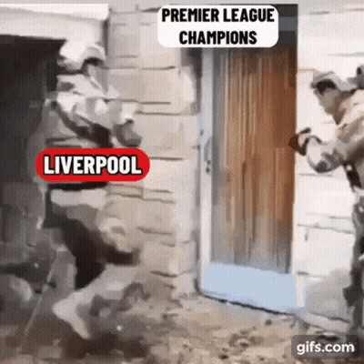 Liverpool Chased By Soldiers GIF