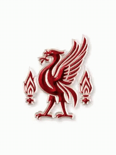 Liverpool FC Logo Red Bird With Wings And Flames GIF