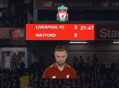 Liverpool FC Scoreboard Watford 0 Points GIF