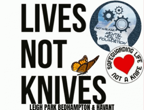 Lives Not Knives Butterfly Poster GIF