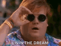 Living The Dream Chris Farley GIF