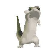 Lizard Covering Face Sticker