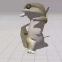 Lizard Dancing With Different Moves GIF