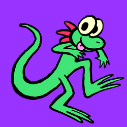 Lizard Dancing With Its Tongue Out GIF
