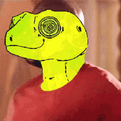 Lizard Face Neon Galaxy Dancing GIF