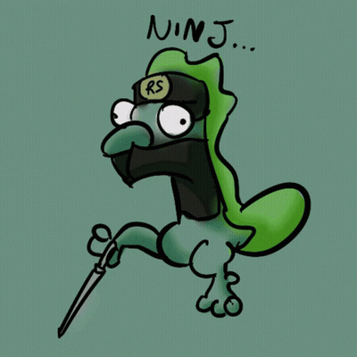 Lizard Holding Knife Aaa Aa Aa Aa GIF