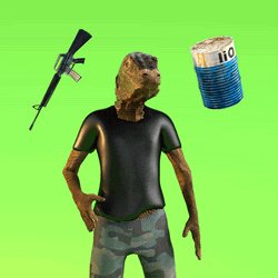 Lizard In Black Shirt Dancing GIF