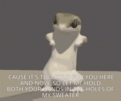 Lizard Saying Cause Its Too Cold For You Here GIF