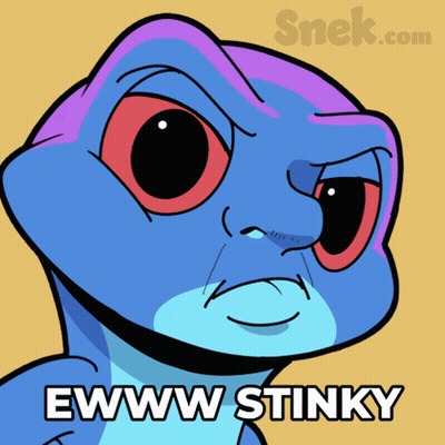 Lizard Saying Ewww Stinky GIF