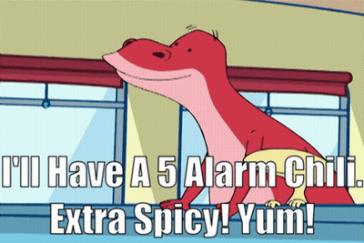 Lizard Saying I'll Have Spicy Chili GIF