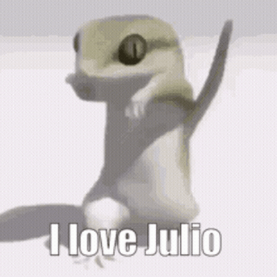 Lizard Saying I Love Julio GIF
