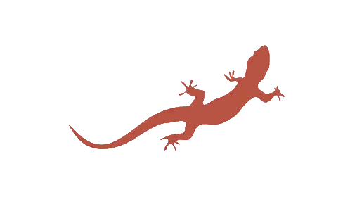 Lizard Silhouette With Long Tail Sticker