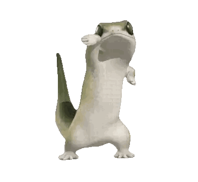 Lizard Standing On Hind Legs Sticker