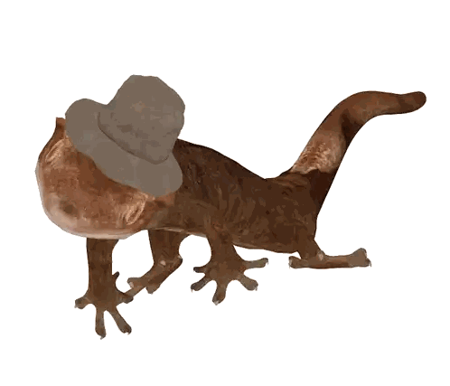 Lizard Wearing Cowboy Hat Sticker