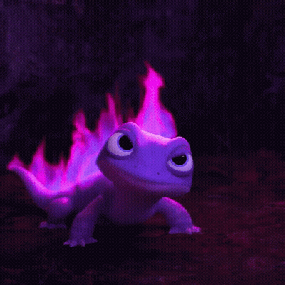 Lizard With Purple Flames And SCR GIF
