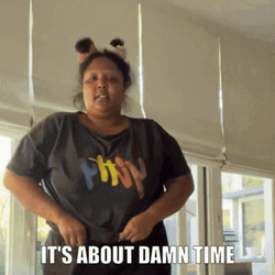 Lizzo Clapping Its About Damn Time Meme GIF
