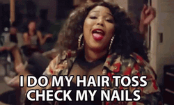 Lizzo I Do My Hair Toss And Nails GIF