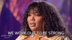 Lizzo We Work Out To Be Strong GIF